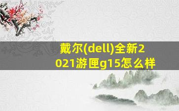 戴尔(dell)全新2021游匣g15怎么样