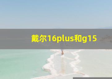 戴尔16plus和g15