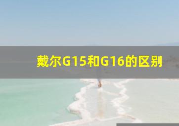 戴尔G15和G16的区别