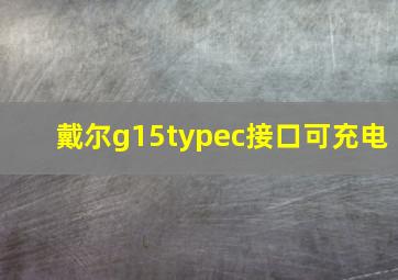 戴尔g15typec接口可充电