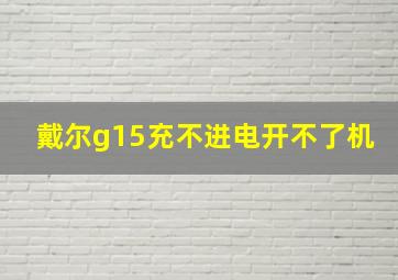 戴尔g15充不进电开不了机