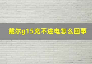 戴尔g15充不进电怎么回事