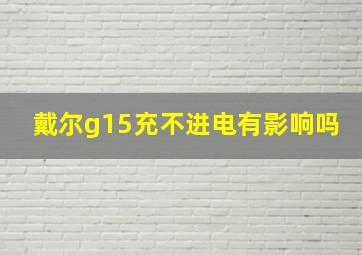 戴尔g15充不进电有影响吗