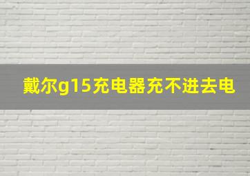 戴尔g15充电器充不进去电