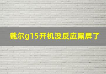 戴尔g15开机没反应黑屏了