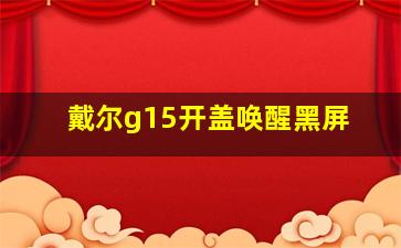 戴尔g15开盖唤醒黑屏