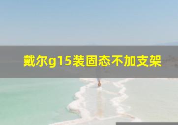 戴尔g15装固态不加支架