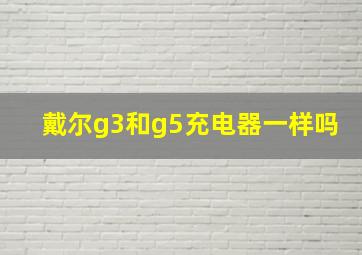 戴尔g3和g5充电器一样吗