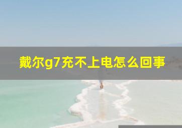 戴尔g7充不上电怎么回事