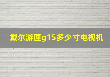 戴尔游匣g15多少寸电视机