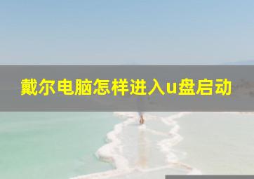 戴尔电脑怎样进入u盘启动