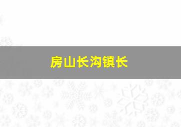 房山长沟镇长