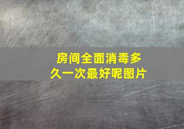 房间全面消毒多久一次最好呢图片