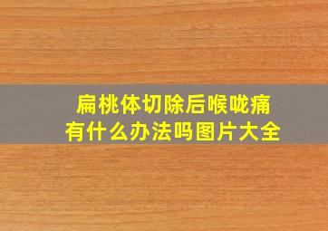 扁桃体切除后喉咙痛有什么办法吗图片大全