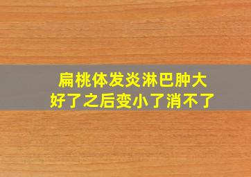 扁桃体发炎淋巴肿大好了之后变小了消不了