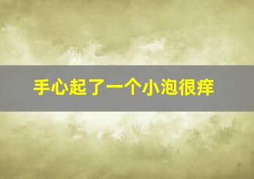 手心起了一个小泡很痒