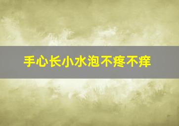 手心长小水泡不疼不痒