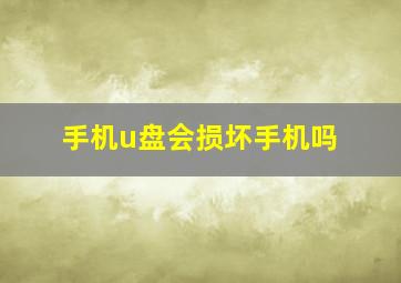 手机u盘会损坏手机吗