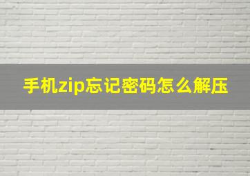 手机zip忘记密码怎么解压