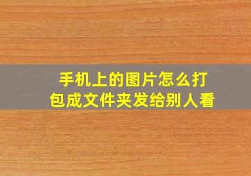 手机上的图片怎么打包成文件夹发给别人看