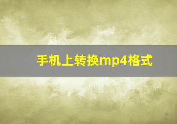 手机上转换mp4格式