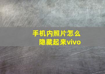 手机内照片怎么隐藏起来vivo