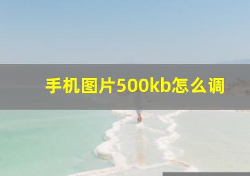 手机图片500kb怎么调