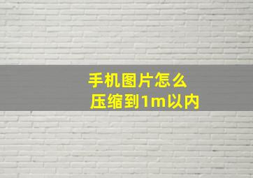 手机图片怎么压缩到1m以内