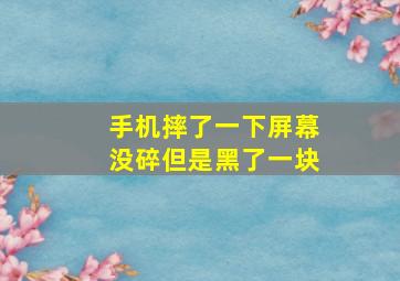 手机摔了一下屏幕没碎但是黑了一块