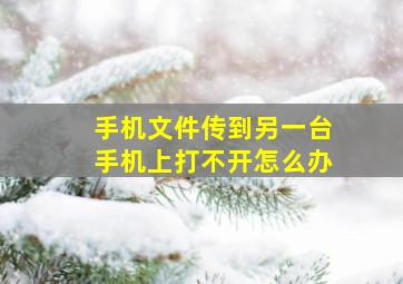 手机文件传到另一台手机上打不开怎么办