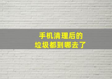 手机清理后的垃圾都到哪去了