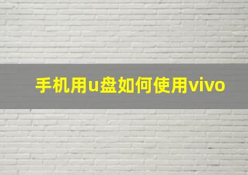 手机用u盘如何使用vivo