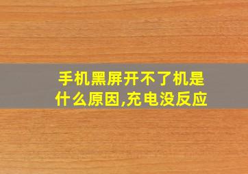 手机黑屏开不了机是什么原因,充电没反应