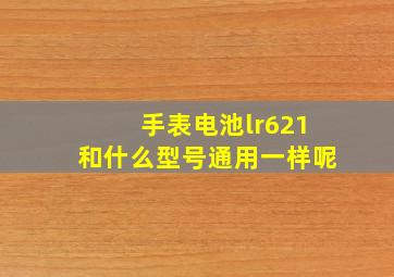 手表电池lr621和什么型号通用一样呢