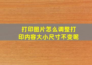 打印图片怎么调整打印内容大小尺寸不变呢