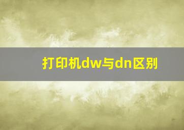 打印机dw与dn区别