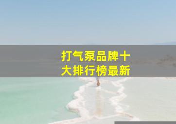 打气泵品牌十大排行榜最新