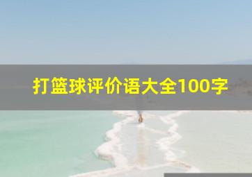 打篮球评价语大全100字