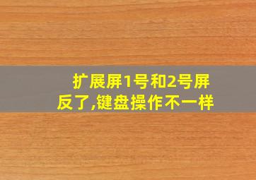 扩展屏1号和2号屏反了,键盘操作不一样