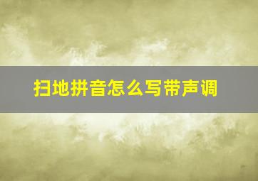 扫地拼音怎么写带声调