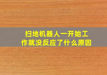 扫地机器人一开始工作就没反应了什么原因