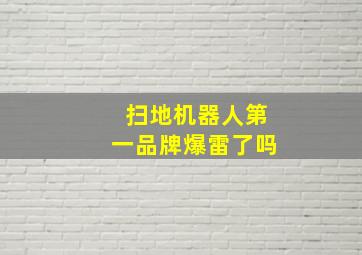 扫地机器人第一品牌爆雷了吗