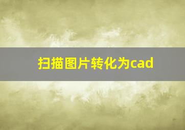 扫描图片转化为cad