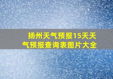 扬州天气预报15天天气预报查询表图片大全