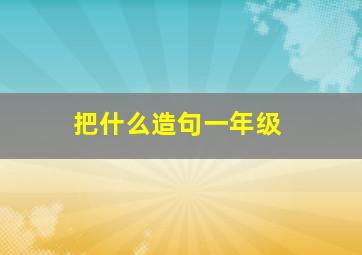 把什么造句一年级