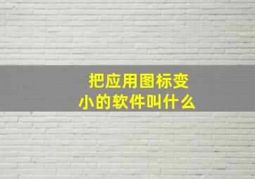 把应用图标变小的软件叫什么