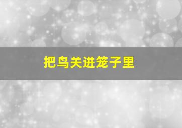 把鸟关进笼子里