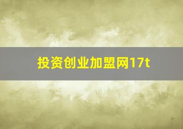 投资创业加盟网17t