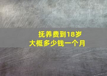 抚养费到18岁大概多少钱一个月