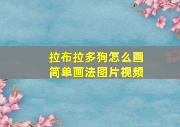 拉布拉多狗怎么画简单画法图片视频